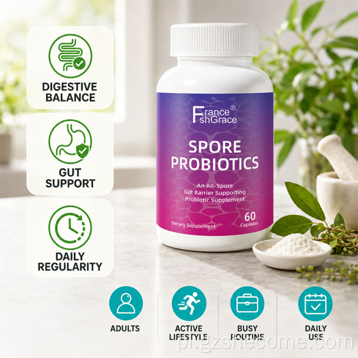 Shecome Spore Probiotyki w kapsułkach Suplementy zdrowotne jelit